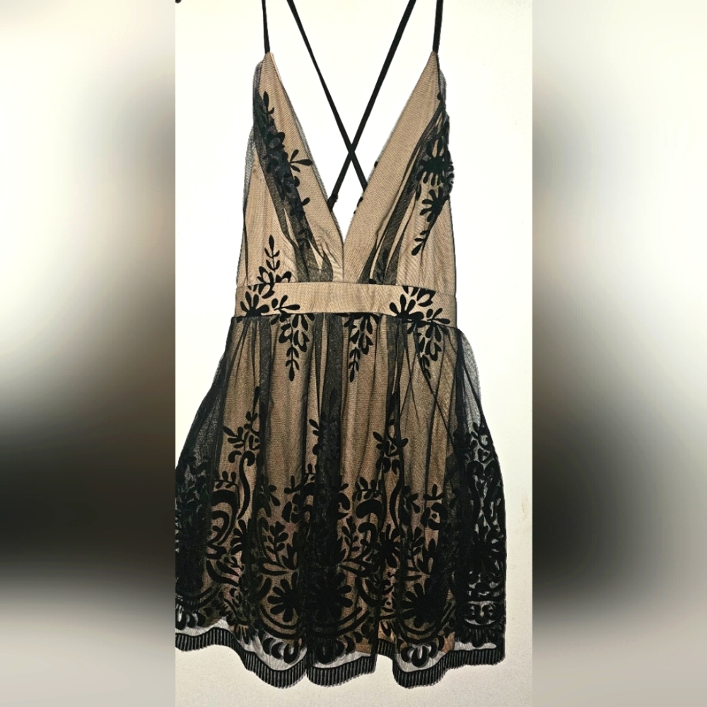 Black and nude dress